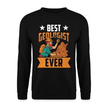 Bester Geologe Aller Zeiten Geologie Beruf - Unisex Pullover - Schwarz - Vorne - Alina (178cm) & Michal (187cm)