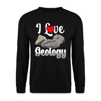 I love geology geology student geologist profession - Unisex Sweatshirt - black - Front - Alina (178cm) & Michal (187cm)