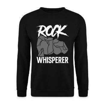 Rock Stone Whisperer Geologist Profession Geology - Unisex Sweatshirt - black - Front - Alina (178cm) & Michal (187cm)