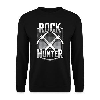 Rock Hunter Geologist Geology Geology Student - Unisex Sweatshirt - black - Front - Alina (178cm) & Michal (187cm)