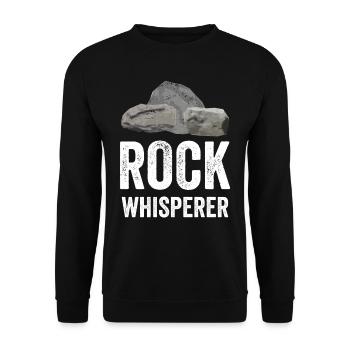 Rock Stone Whisperer Geology Profession Geologist - Unisex Sweatshirt - black - Front - Alina (178cm) & Michal (187cm)