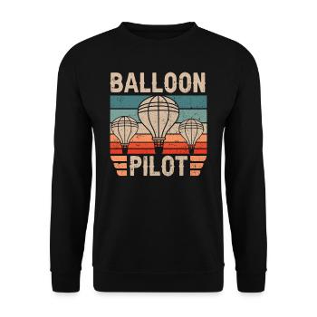 Balloon Pilot Flight Balloonist Hot Air Balloon - Unisex Sweatshirt - black - Front - Alina (178cm) & Michal (187cm)