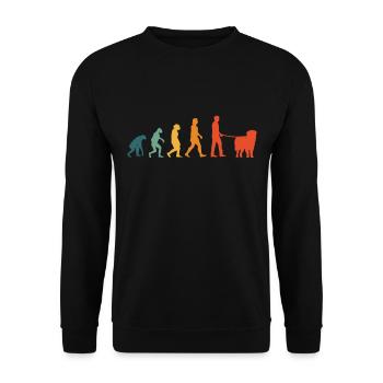 Leonberger Evolution Retro - Unisex Sweatshirt - black - Front - Alina (178cm) & Michal (187cm)