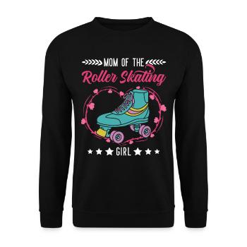 Rollschuh Mädchen Mama Rollkunstlauf - Unisex Pullover - Schwarz - Vorne - Alina (178cm) & Michal (187cm)