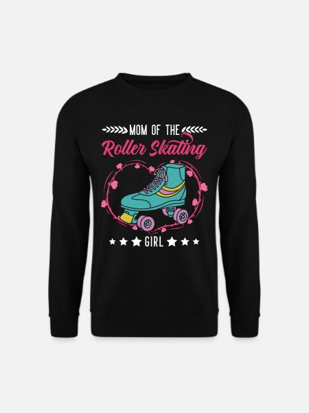 Rollschuh Mädchen Mama Rollkunstlauf - Unisex Pullover - Schwarz