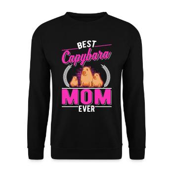 Best Capybara Mom Ever Wasserschwein Capibara - Unisex Sweatshirt - black - Front - Alina (178cm) & Michal (187cm)