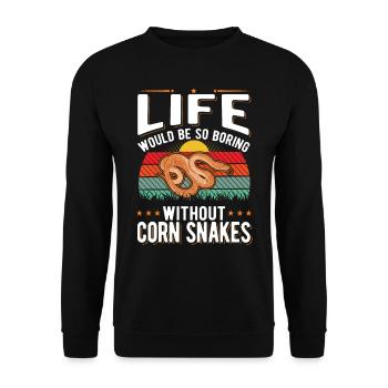 Corn Snake Cadeau Corn Snake - Sweat-shirt Unisexe - noir - Devant - Alina (178cm) & Michal (187cm)