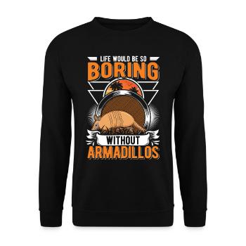 Armadillo Gift Armadillo - Unisex Sweatshirt - black - Front - Alina (178cm) & Michal (187cm)