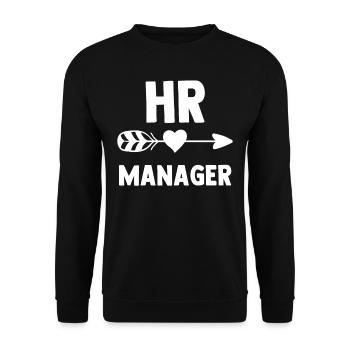 Hr Manager Personaler Personal Human Resources - Unisex Pullover - Schwarz - Vorne - Alina (178cm) & Michal (187cm)