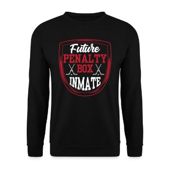 Ice Hockey Penalty Bench Penalty Box Ice Hockey Players - Unisex Sweatshirt - black - Front - Alina (178cm) & Michal (187cm)