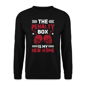 Ice Hockey Penalty Bench Ice Hockey Player Penalty Box - Unisex Sweatshirt - black - Front - Alina (178cm) & Michal (187cm)