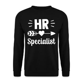 HR Spezialist Human Resources Personaler Personal - Unisex Pullover - Schwarz - Vorne - Alina (178cm) & Michal (187cm)