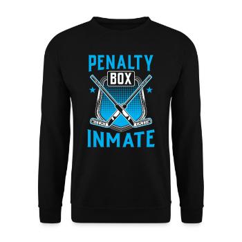 Ice Hockey Penalty Bench Ice Hockey Player Penalty Box - Unisex Sweatshirt - black - Front - Alina (178cm) & Michal (187cm)