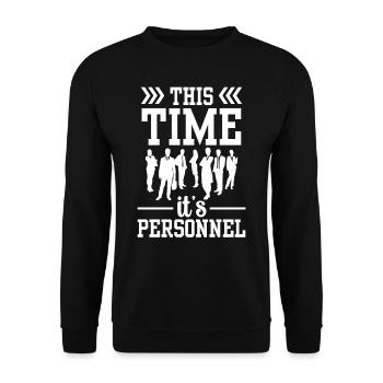 Humanressourcen HR Human Resources Personaler - Unisex Pullover - Schwarz - Vorne - Alina (178cm) & Michal (187cm)