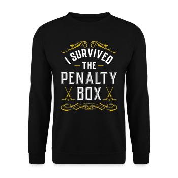 Ice Hockey Penalty Bench Penalty Box Ice Hockey Players - Unisex Sweatshirt - black - Front - Alina (178cm) & Michal (187cm)