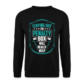 Ice Hockey Penalty Bench Penalty Box Ice Hockey Players - Unisex Sweatshirt - black - Front - Alina (178cm) & Michal (187cm)