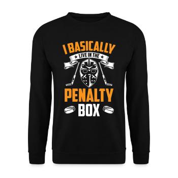 Ice Hockey Penalty Bench Ice Hockey Player Penalty Box - Unisex Sweatshirt - black - Front - Alina (178cm) & Michal (187cm)