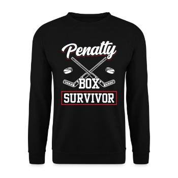 Ice Hockey Penalty Bench Ice Hockey Player Penalty Box - Unisex Sweatshirt - black - Front - Alina (178cm) & Michal (187cm)