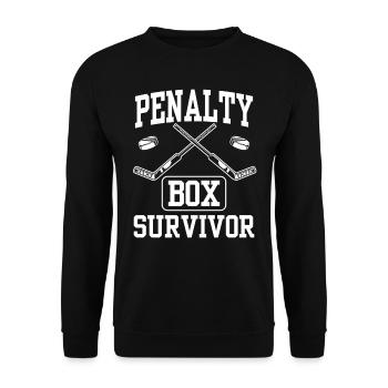 Ice Hockey Penalty Bench Penalty Box Ice Hockey Players - Unisex Sweatshirt - black - Front - Alina (178cm) & Michal (187cm)
