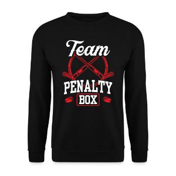 Ice Hockey Penalty Bench Penalty Box Ice Hockey Players - Unisex Sweatshirt - black - Front - Alina (178cm) & Michal (187cm)