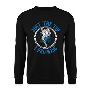 Nur Die Spitze Versprochen Tätowieren Tätowierer - Unisex Pullover - Schwarz - Vorne - Alina (178cm) & Michal (187cm)