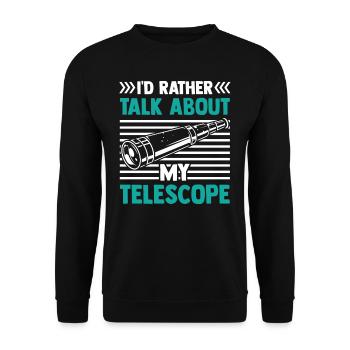 Je préfère parler de mon télescope - Sweat-shirt Unisexe - noir - Devant - Alina (178cm) & Michal (187cm)