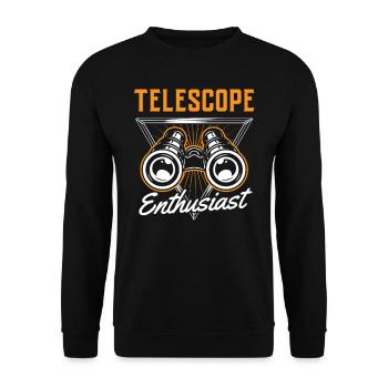 Teleskop Enthusiast Universum Sterne Weltraum - Unisex Pullover - Schwarz - Vorne - Alina (178cm) & Michal (187cm)