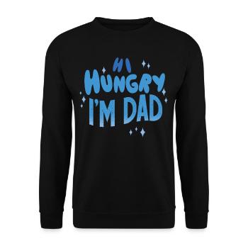 Hi Hungry I Am Papa Father Day Father Daddy - Unisex Sweatshirt - black - Front - Alina (178cm) & Michal (187cm)