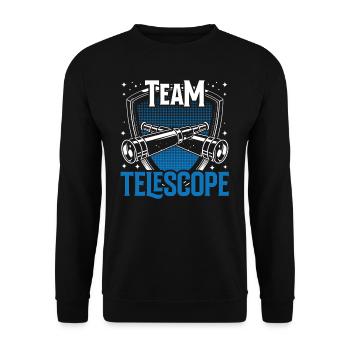Team Telescope Stars Space Universe - Unisex Sweatshirt - black - Front - Alina (178cm) & Michal (187cm)