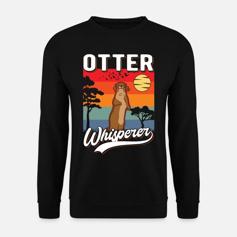 Otter Flüsterer Otter Whisperer Seeotter - Unisex Pullover - Schwarz