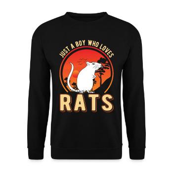 Rat Boy Maison Rat Cadeau - Sweat-shirt Unisexe - noir - Devant - Alina (178cm) & Michal (187cm)