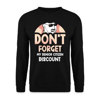 Vergessen Sie Nicht Meine Seniorenermäßigung Papi - Unisex Pullover - Schwarz - Vorne - Alina (178cm) & Michal (187cm)