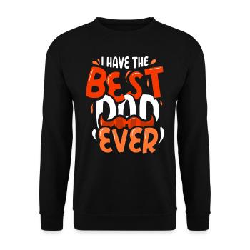 J’ai le meilleur père de tous les temps Papa Papi - Sweat-shirt Unisexe - noir - Devant - Alina (178cm) & Michal (187cm)