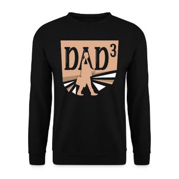 Father Of Three Children Daddy Papa Father Day - Unisex Sweatshirt - black - Front - Alina (178cm) & Michal (187cm)