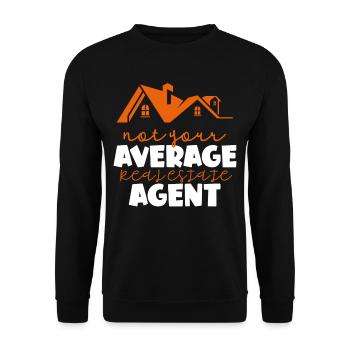 Not Your Average Real Estate Agent - Unisex Sweatshirt - black - Front - Alina (178cm) & Michal (187cm)