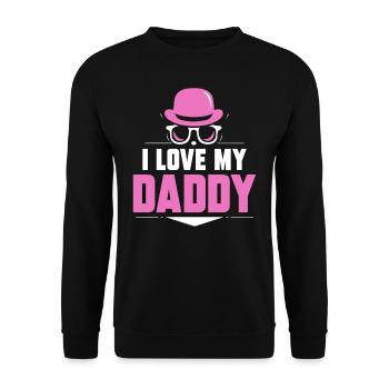 I Love My Daddy Dad Father Day Father - Unisex Sweatshirt - black - Front - Alina (178cm) & Michal (187cm)