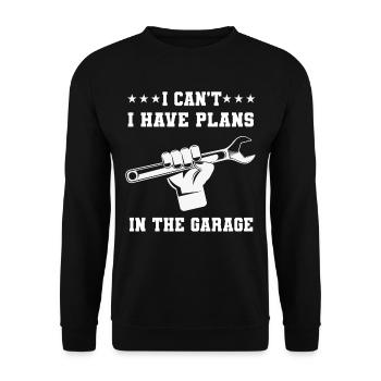 Je ne peux pas avoir de projets dans la profession de garagiste - Sweat-shirt Unisexe - noir - Devant - Alina (178cm) & Michal (187cm)