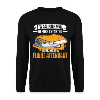 Flight Attendant Gift Flight Attendant - Unisex Sweatshirt - black - Front - Alina (178cm) & Michal (187cm)