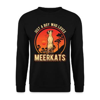 Meerkat Young Meerkat - Unisex Sweatshirt - black - Front - Alina (178cm) & Michal (187cm)