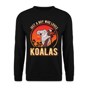 Koala Jeune Ours Koala - Sweat-shirt Unisexe - noir - Devant - Alina (178cm) & Michal (187cm)