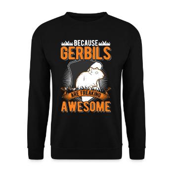 Gerbil Gift Racing Rat Germesau - Unisex Sweatshirt - black - Front - Alina (178cm) & Michal (187cm)