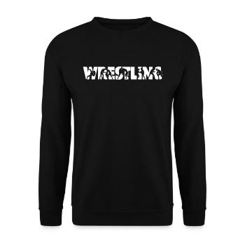 Ringen Ringsport Ringer Wrestler Ringkampf - Unisex Pullover - Schwarz - Vorne - Alina (178cm) & Michal (187cm)