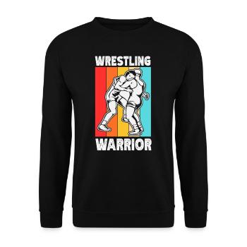 Wrestling Krieger Ringen Ringer Ringkampf - Unisex Pullover - Schwarz - Vorne - Alina (178cm) & Michal (187cm)