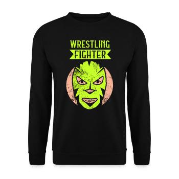 Wrestling Kämpfer Ringer Ringkampf Ringen - Unisex Pullover - Schwarz - Vorne - Alina (178cm) & Michal (187cm)