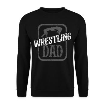 Wrestling Papa Wrestler Wrestling Wrestling Wrestling - Unisex Sweatshirt - black - Front - Alina (178cm) & Michal (187cm)