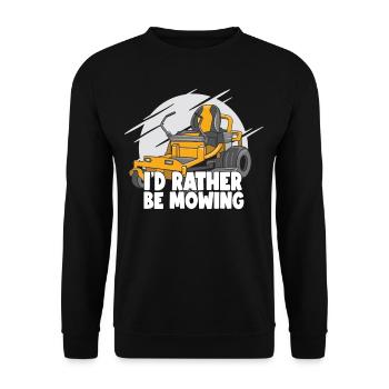 Je préfère tondre l’herbe de pelouse de pelouse - Sweat-shirt Unisexe - noir - Devant - Alina (178cm) & Michal (187cm)