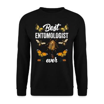 Bester Entomologe Aller Zeiten Beruf Entomologie - Unisex Pullover - Schwarz - Vorne - Alina (178cm) & Michal (187cm)