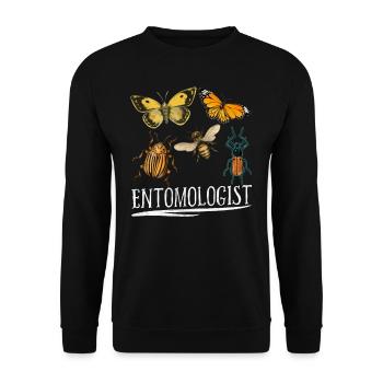 Entomologist Entomology Insects Profession Team - Unisex Sweatshirt - black - Front - Alina (178cm) & Michal (187cm)