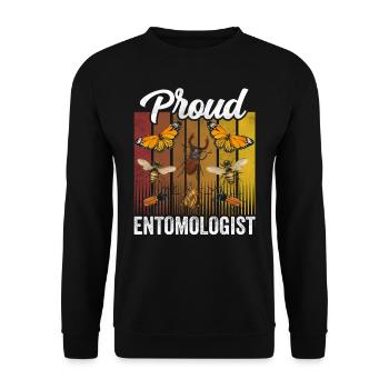 Proud Entomologist Entomology Insects Profession - Unisex Sweatshirt - black - Front - Alina (178cm) & Michal (187cm)
