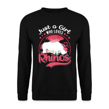 Nashorn Mädchen Rhino Girl - Sweat-shirt Unisexe - noir - Devant - Alina (178cm) & Michal (187cm)